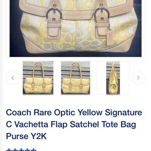 Coach Yellow Signature Satchel